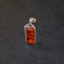 Vintage 925 silver pendant with amber